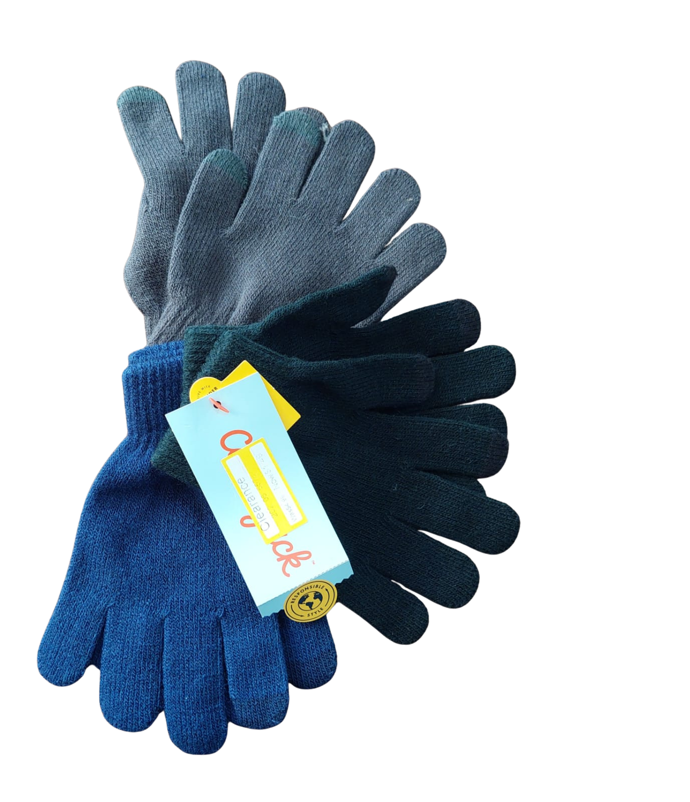 Guantes tejidos Cat & Jack – Pack 3 pares (4–5 años) – Para niño (hombre).