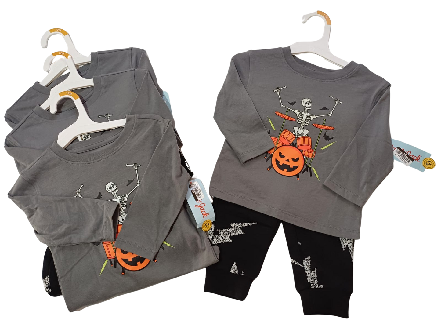 Conjunto Halloween “Baterista Calavera” Para hombre (niño).