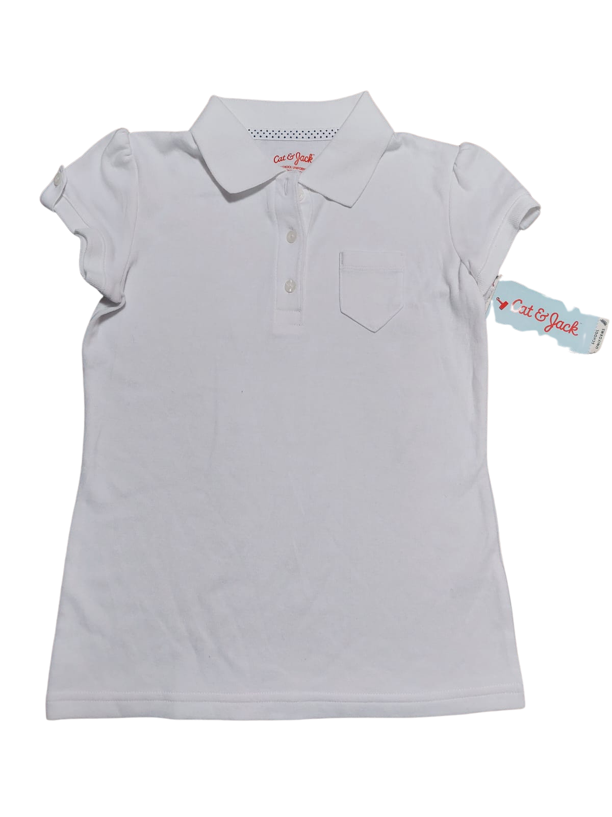 Polo Blanco de Algodón para Niña – Cat & Jack