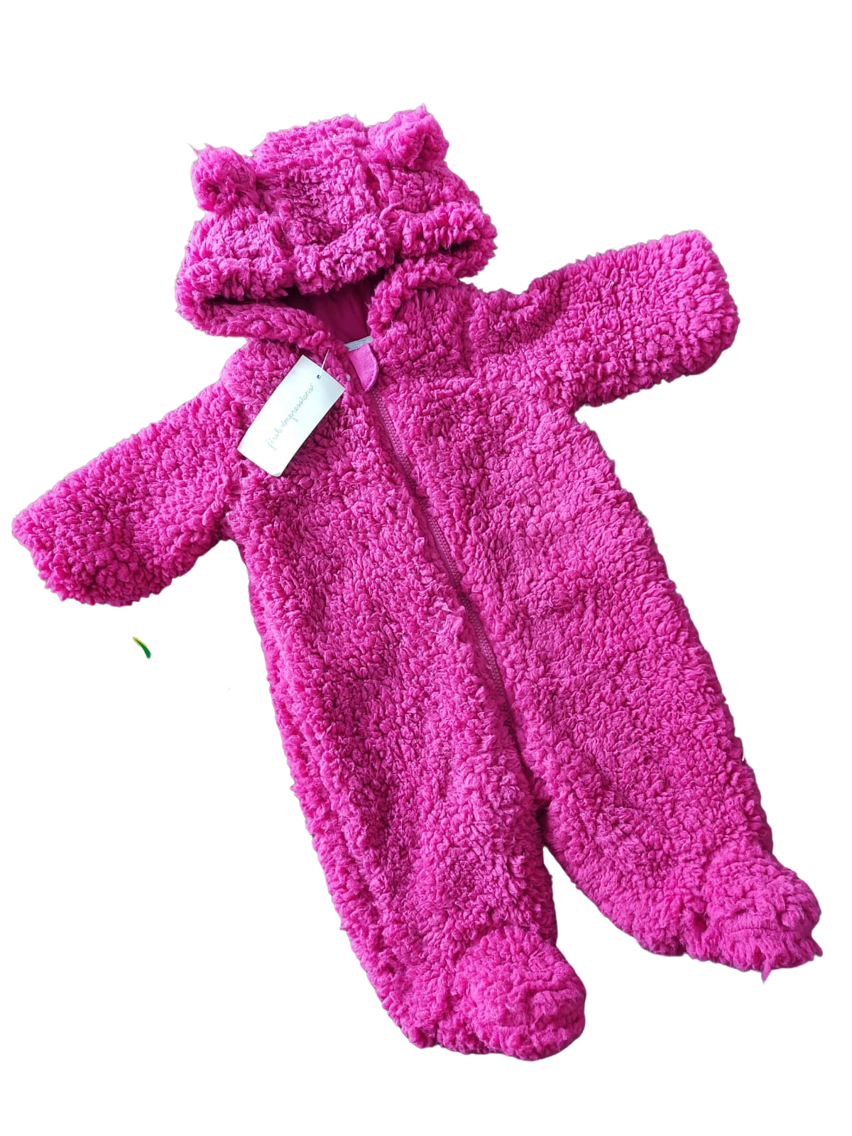 mono fleece “oso rosa” – first impressions (talla 0-3 meses)