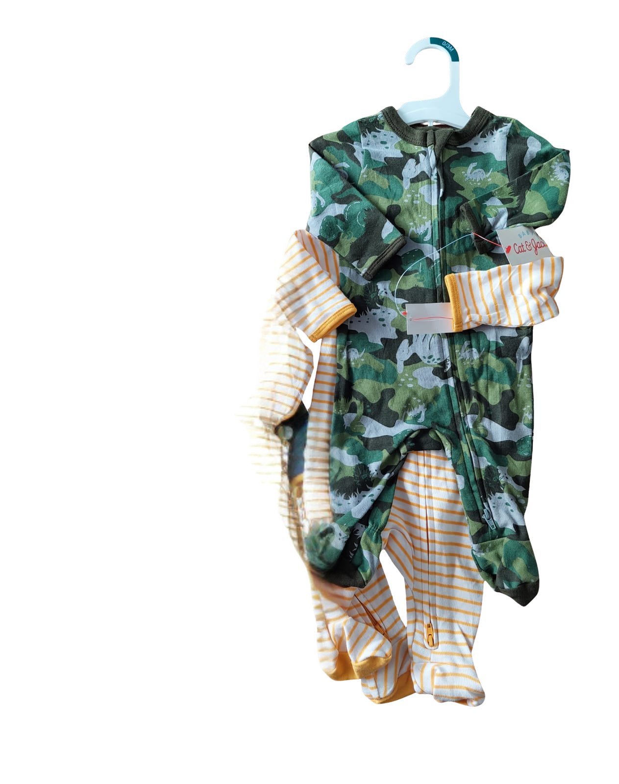 mameluco “dino-camo” con doble cierre – cat & jack (RN · 0-3 meses)