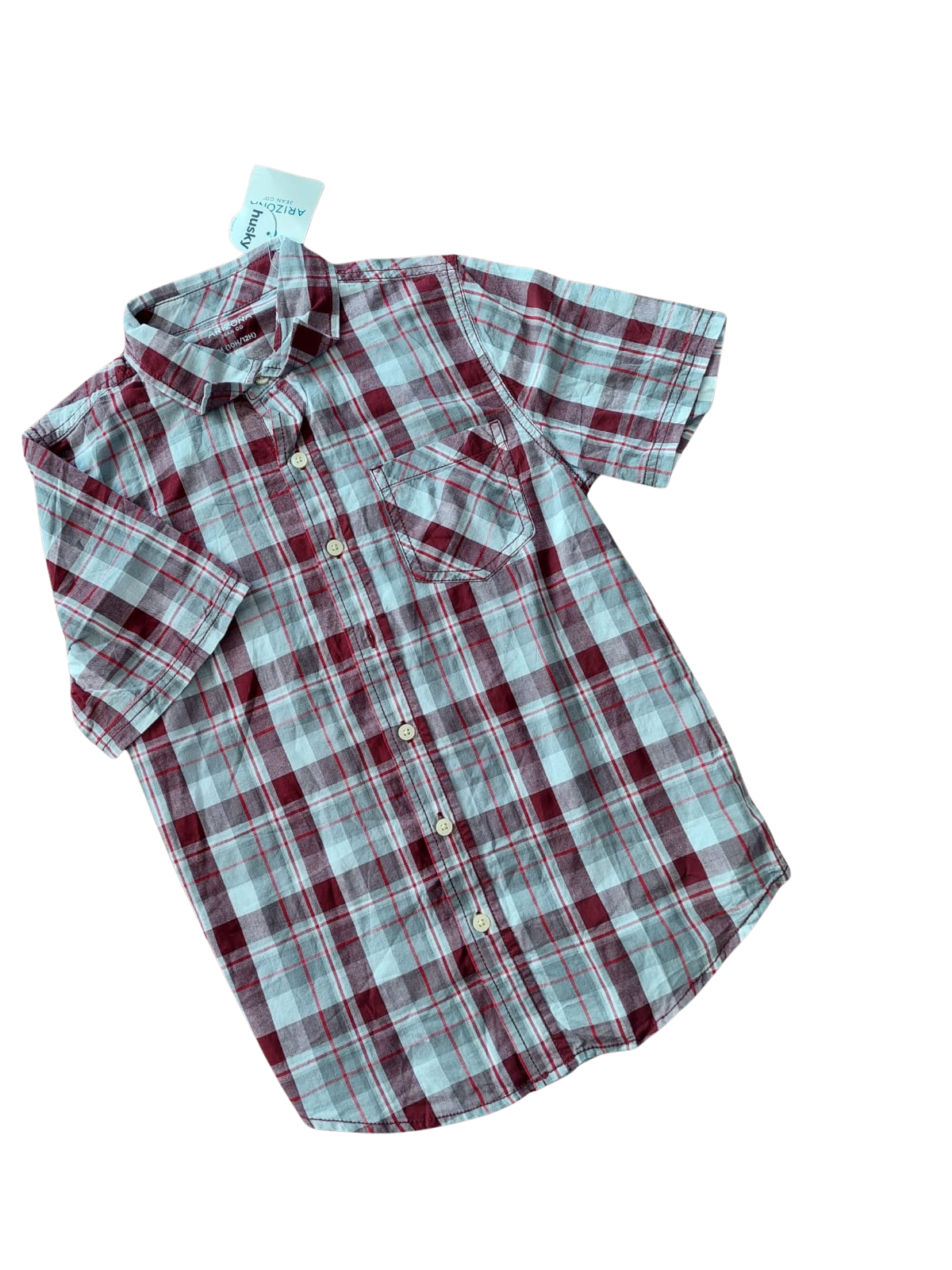 Camisa a Cuadros Manga Corta – Arizona (10‑12 años)