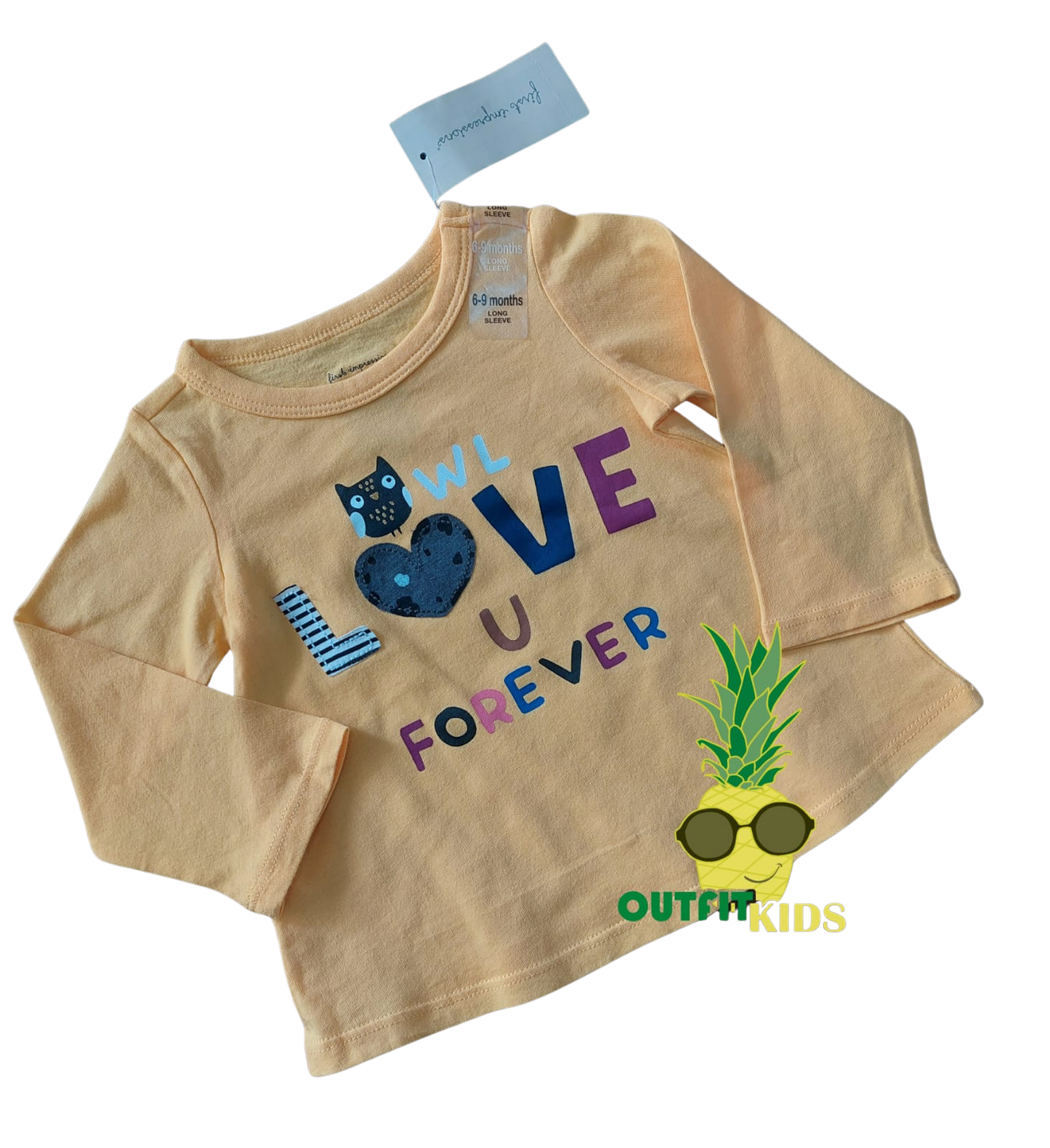 playera “owl love u forever” – first impressions (6–9 meses) – NIÑA (mujer)