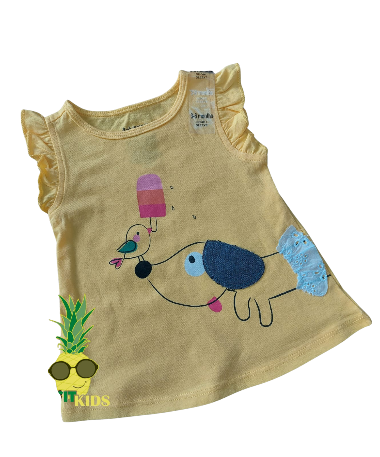 blusita amarilla con volantes – 3-6 meses – NIÑA