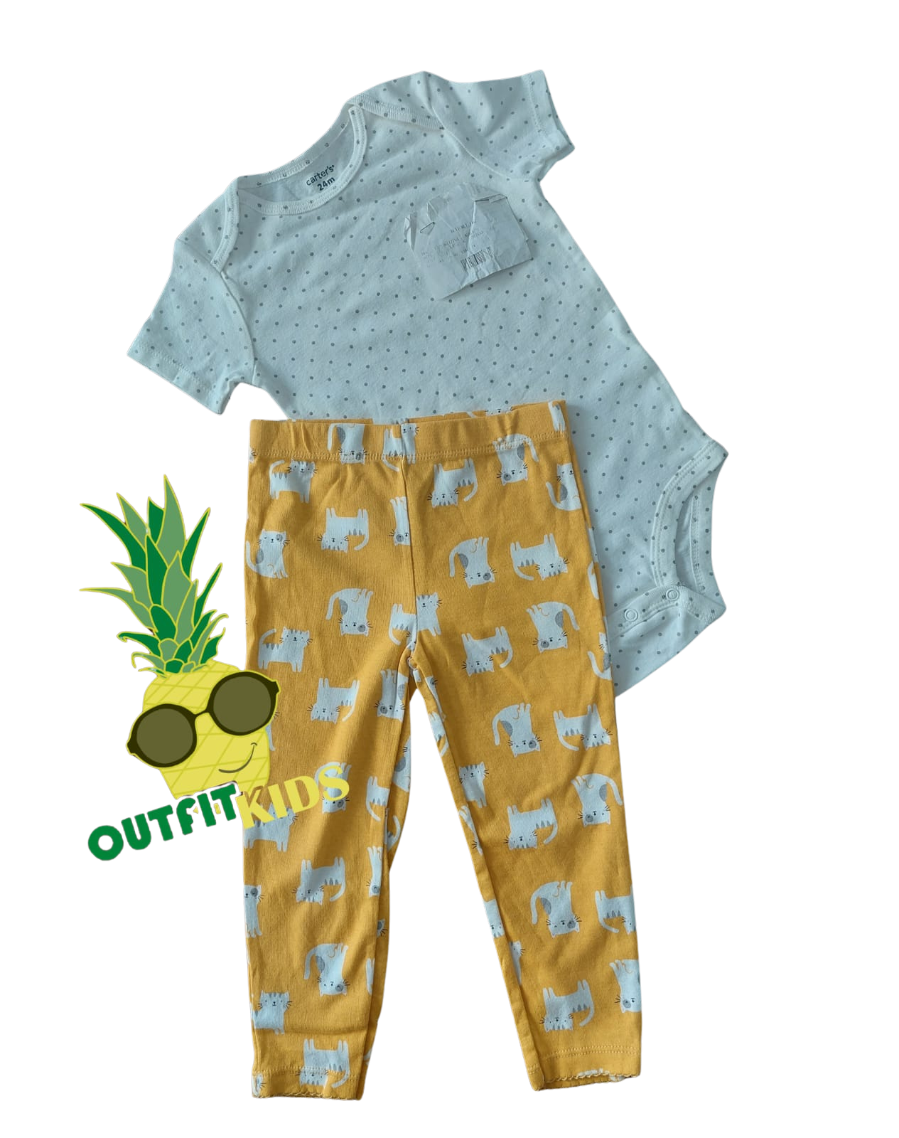 Carter’s – Set bodysuit + leggings “gatitos” – BEBÉ NIÑA (24 meses)