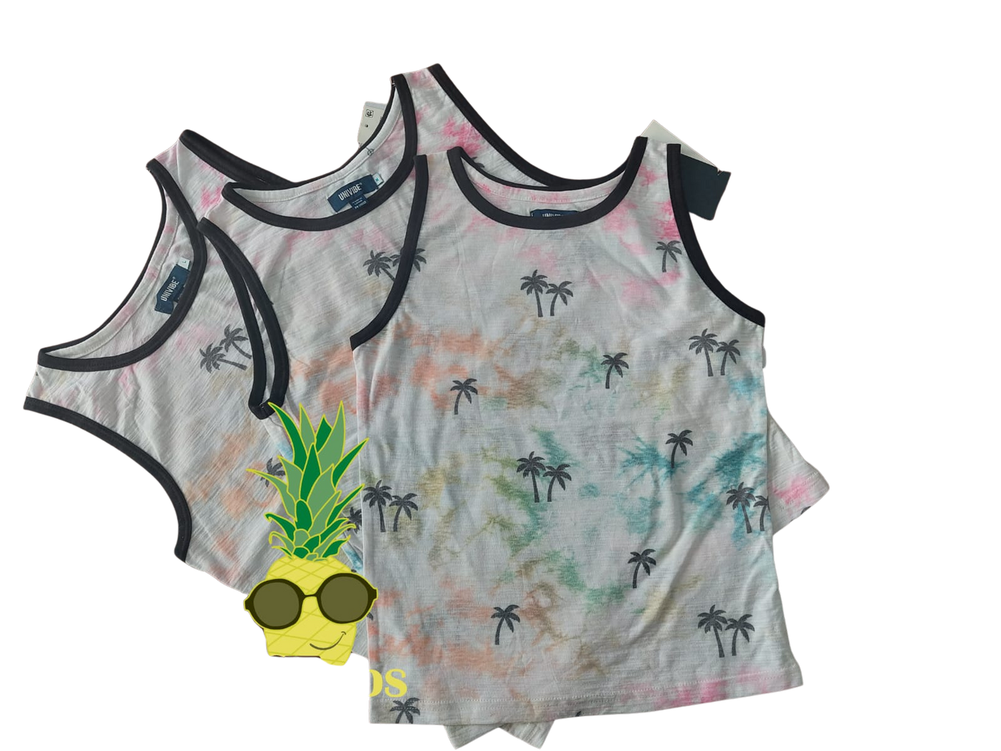 Univibe – Tank Palmeras Tie-Dye – NIÑO (hombre) Tallas S (8/10), M (10/12), L (12/14)