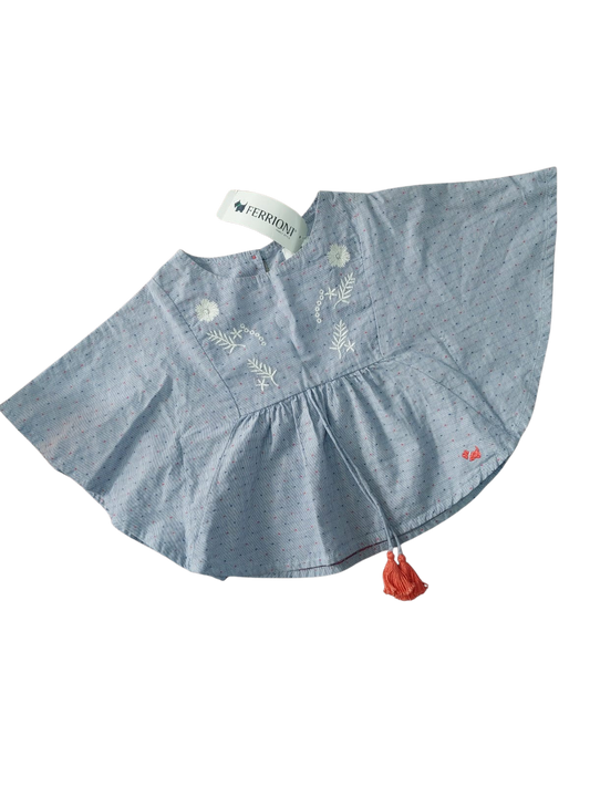 Blusita tipo poncho Ferrioni – NIÑA (mujer) Talla 12 meses