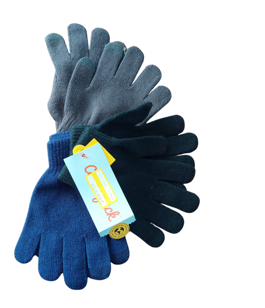 Guantes tejidos Cat & Jack – Pack 3 pares (4–5 años) – Para niño (hombre).