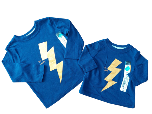 Ok!e Dokie – Playera manga larga “Rayo” RN y 12 meses – Para niño (hombre).