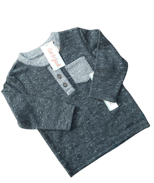 Cat & Jack – Henley jaspeado con bolsillo – Para hombre (bebé).