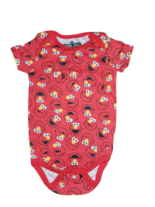 Body Rojo Estampado Elmo – Sesame Street (Talla 12 meses)