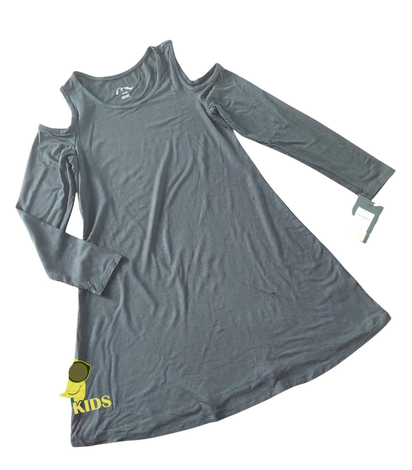 vestido negro “cold-shoulder” – art class (talla 7-8 años)