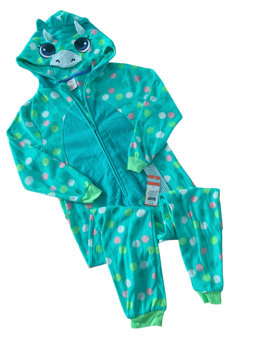 onesie dino multicolor con capucha – cat & jack (talla 6 años)