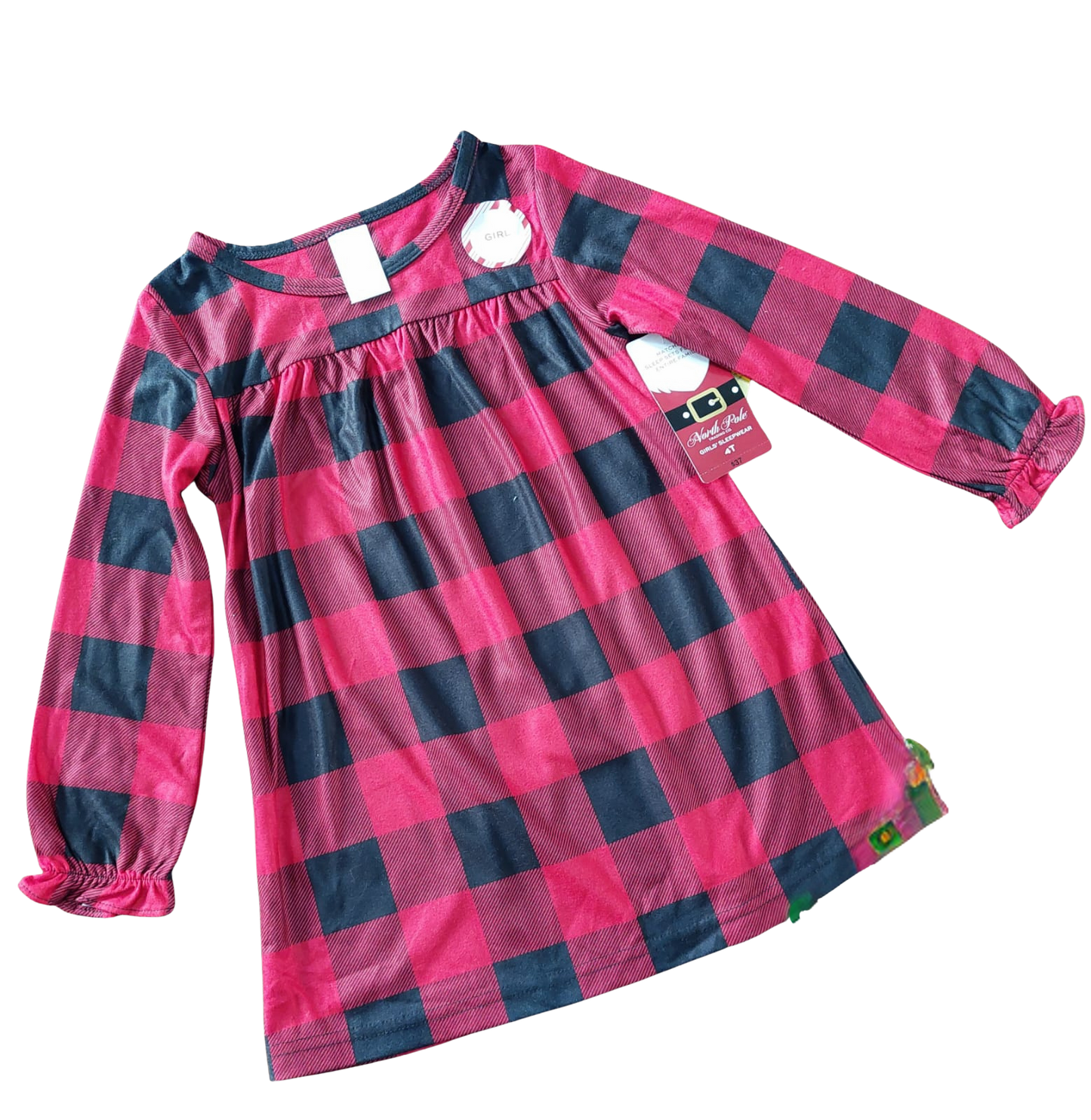 vestido a cuadros “buffalo plaid” – talla 4 años