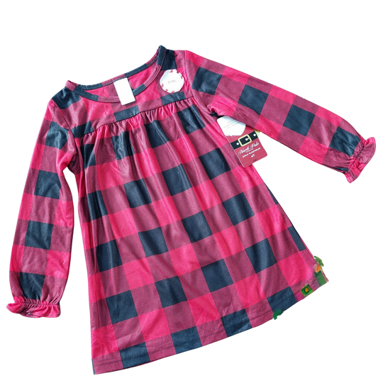 vestido a cuadros “buffalo plaid” – talla 4 años
