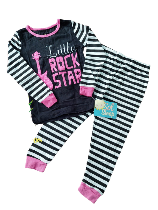 pijama 2 piezas “little rock star” – sol sleep (talla 4 años)