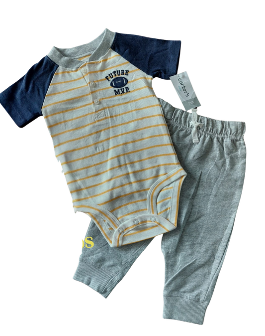 set “future m.v.p.” 2 piezas – carter’s (talla 9 meses)
