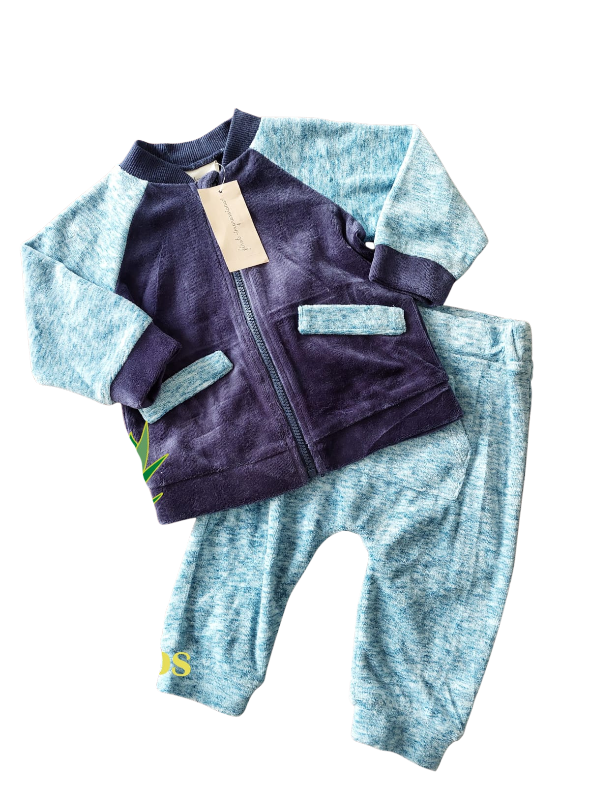 conjunto bomber afelpado 2 pzs – first impressions (talla 6-9 meses)