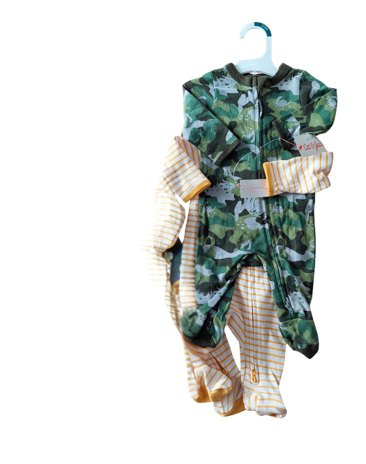 mameluco “dino-camo” con doble cierre – cat & jack (RN · 0-3 meses)