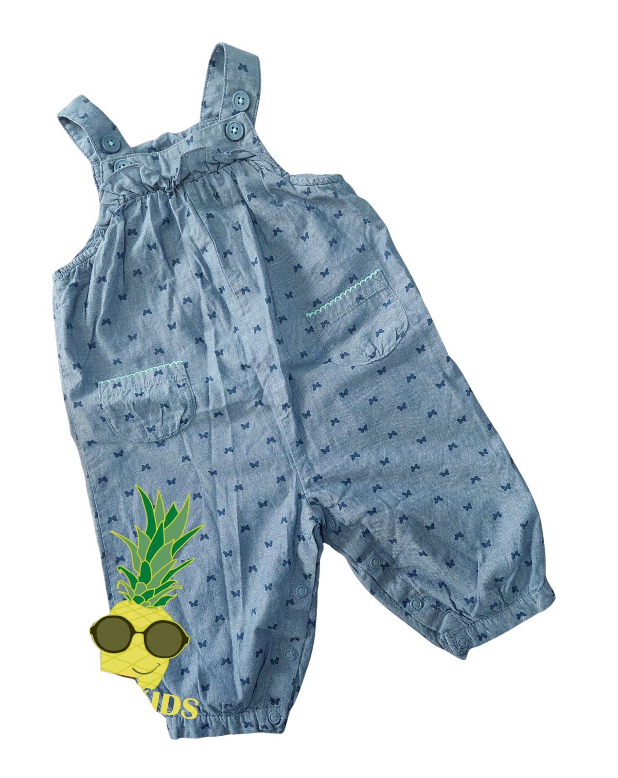 romper “chambray bows” – Carter’s (3–6 meses)