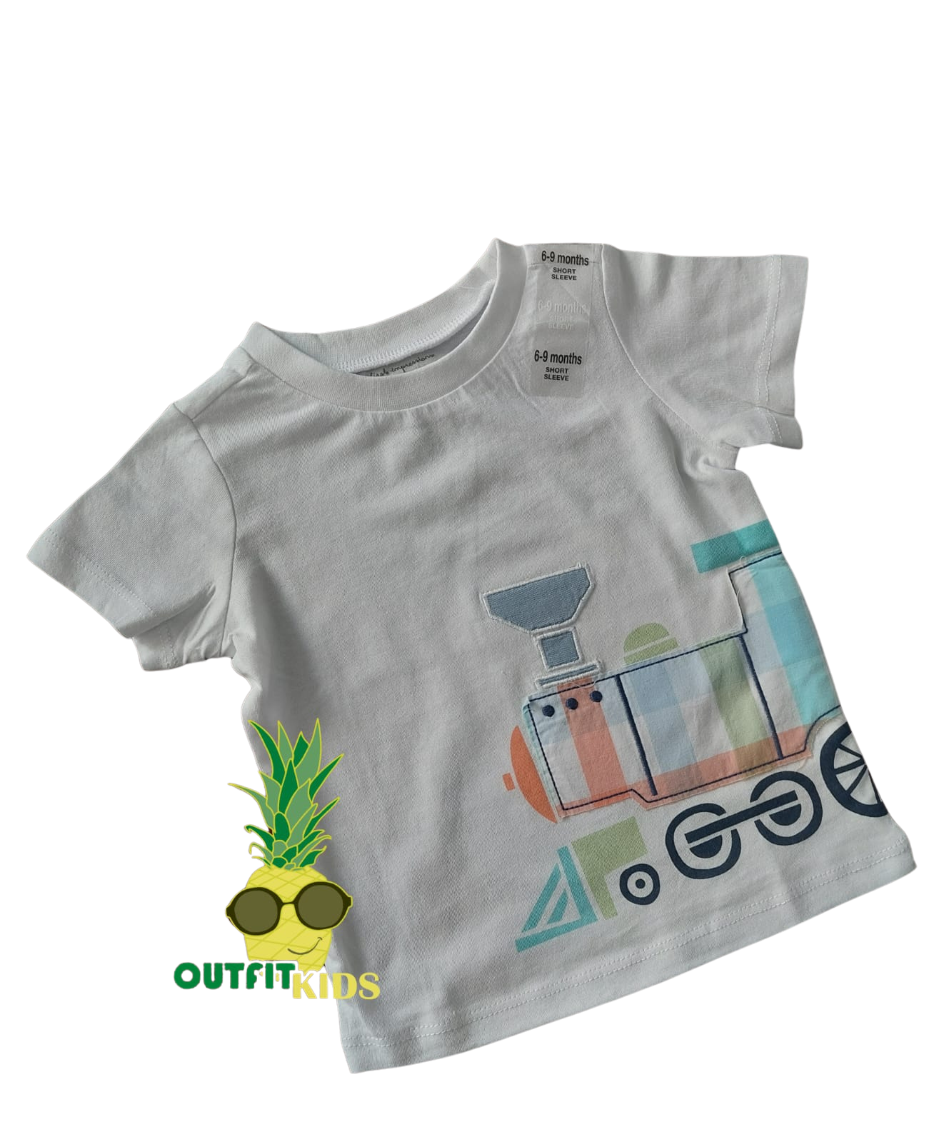 playera tren pastel – first impressions (6–9 meses) – NIÑO (hombre)