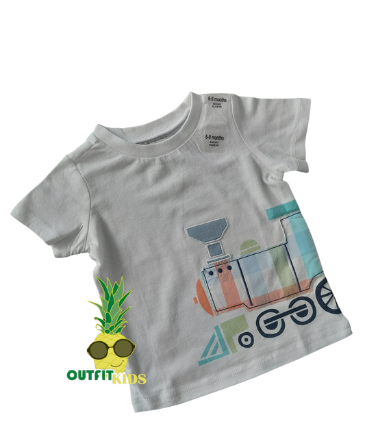 playera tren pastel – first impressions (6–9 meses) – NIÑO (hombre)