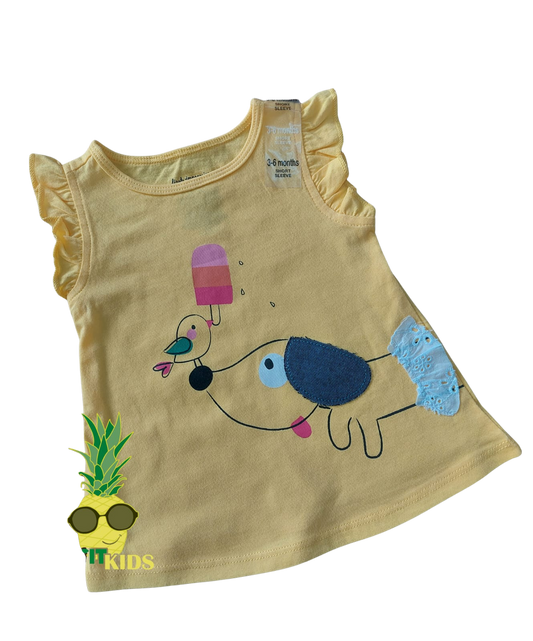 blusita amarilla con volantes – 3-6 meses – NIÑA