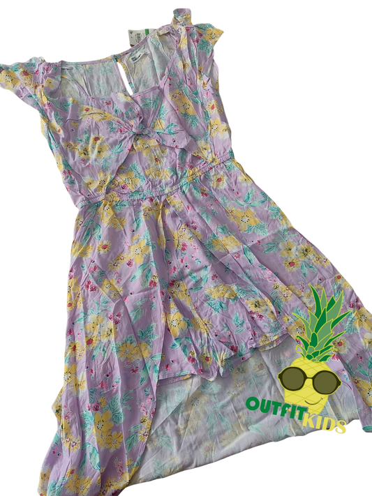 Epic Threads – Vestido floral lila con nudo – NIÑA (L 8/10)