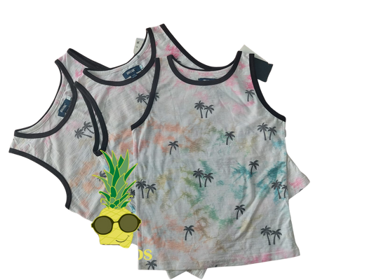 Univibe – Tank Palmeras Tie-Dye – NIÑO (hombre) Tallas S (8/10), M (10/12), L (12/14)